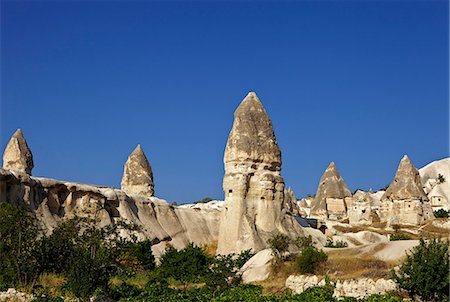 Fairy Chimneys rock formation landscape near Goreme, Cappadocia, Anatolia, Turkey, Asia Minor, Eurasia Stock Photo - Rights-Managed, Code: 841-06807947