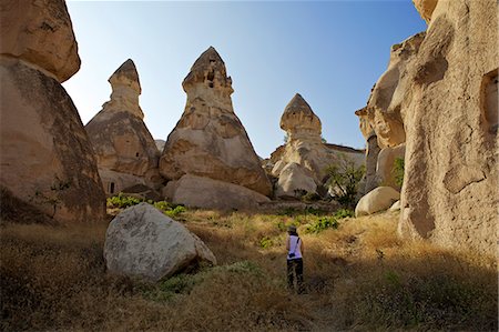 Fairy Chimneys, Cavusin, Cappadocia, Anatolia, Turkey, Asia Minor, Eurasia Stock Photo - Rights-Managed, Code: 841-06807956