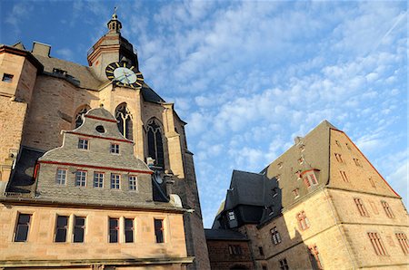 simsearch:700-04424890,k - Landgrave castle clock tower, University Museum of Cultural History, Marburg, Hesse, Germany, Europe Stock Photo - Rights-Managed, Code: 841-06808047