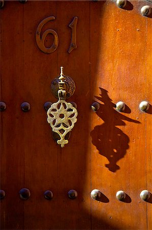 door knocker - Traditional door, Marrakech, Morocco, North Africa, Africa Stock Photo - Rights-Managed, Code: 841-07081098