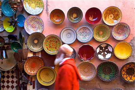 Street scene with Moroccan ceramics, Marrakech, Morocco, North Africa, Africa Stock Photo - Rights-Managed, Code: 841-07081109