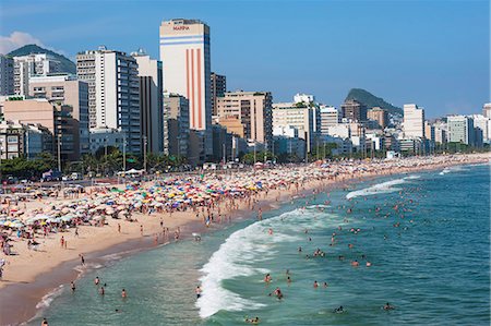 rio skyline - Leblon beach, Rio de Janeiro, Brazil, South America Stock Photo - Rights-Managed, Code: 841-07081358