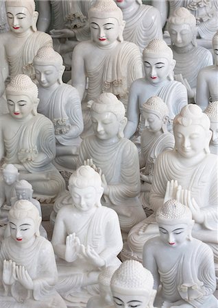 simsearch:841-06341159,k - Marble Buddha images at a stone carver's in Amarapura, near Mandalay, Myanmar (Burma), Southeast Asia Stock Photo - Rights-Managed, Code: 841-07081644