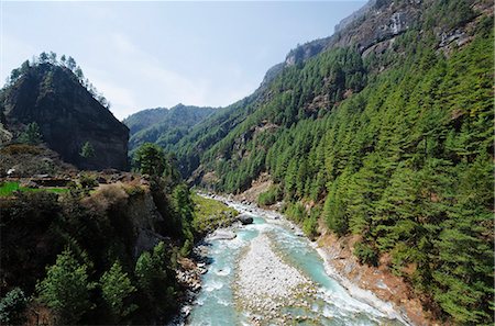 Bhote Kosi River, Solu Khumbu Everest Region, Sagarmatha National Park, UNESCO World Heritage Site, Nepal, Himalayas, Asia Stock Photo - Rights-Managed, Code: 841-07082202