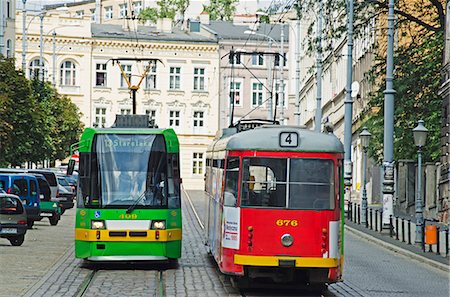 Street trams, historic old town, Poznan, Poland, Europe Stock Photo - Rights-Managed, Code: 841-07082327