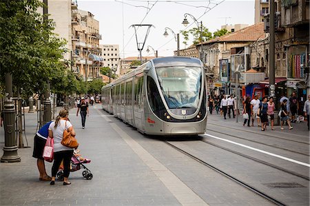 Tram at Jaffa street, Jerusalem, Israel, Middle East Stock Photo - Rights-Managed, Code: 841-07082439