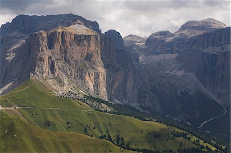 simsearch:841-06448891,k - The dramatic Sass Pordoi mountain in the Dolomites near Canazei, Trentino-Alto Adige, Italy, Europe Stock Photo - Rights-Managed, Code: 841-07082700