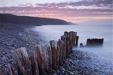 simsearch:6118-07352742,k - Wooden groyne on Bossington Beach, Exmoor, Somerset, England, United Kingdom, Europe Stock Photo - Rights-Managed, Code: 841-07082928