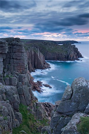 simsearch:841-07082971,k - Magnificent granite cliffs from Pordenack Point, Land's End, Cornwall, England, United Kingdom, Europe Stock Photo - Rights-Managed, Code: 841-07082970
