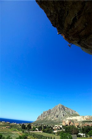 simsearch:841-07083087,k - A climber scales cliffs near San Vito Lo Capo, northwest Sicily, Italy, Europe Stock Photo - Rights-Managed, Code: 841-07083078