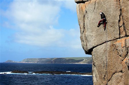 simsearch:841-07083087,k - A climber scales cliffs at Sennen Cove, Cornwall, England, United Kingdom, Europe Stock Photo - Rights-Managed, Code: 841-07083084