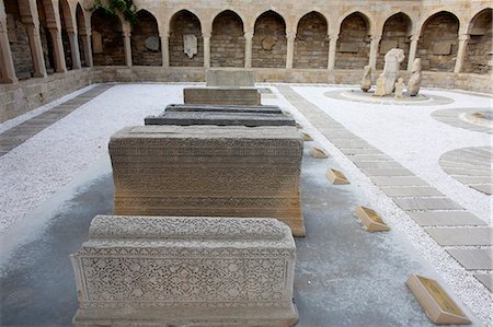 Arcades and religious burial place in Baku's old city, UNESCO World Heritage Site, Baku, Azerbaijan, Central Asia, Asia Stock Photo - Rights-Managed, Code: 841-07083169