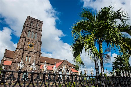 simsearch:841-07081829,k - St. Johns Anglican church in Basseterre, St. Kitts, St.Kitts and Nevis, Leeward Islands, West Indies, Caribbean, Central America Stock Photo - Rights-Managed, Code: 841-07083416