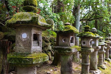 Stone lanterns, Nara, Kansai, Japan, Asia Stock Photo - Rights-Managed, Code: 841-07083735