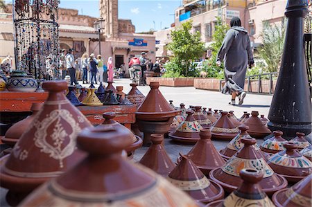 simsearch:841-07081109,k - A street seller's wares, including tagines and clay pots near the Kasbah, Marrakech, Morocco, North Africa, Africa Stock Photo - Rights-Managed, Code: 841-07204245