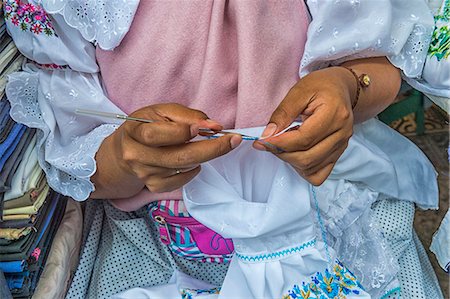 ecuador otavalo market - Young woman crocheting, Otavalo market, Imbabura Province, Ecuador, South America Stock Photo - Rights-Managed, Code: 841-07204388