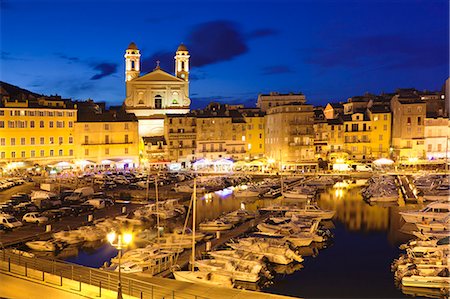 simsearch:841-06445552,k - Old town at the old harbour with the church of Jean Baptiste, Bastia, Corsica, France, Mediterranean, Europe Stock Photo - Rights-Managed, Code: 841-07204507