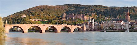 simsearch:841-07589927,k - Karl Theodor Bridge, Stadttor, Castle and Heilig Geist church, Heidelberg, Baden Wurttemberg, Germany, Europe Stock Photo - Rights-Managed, Code: 841-07204794