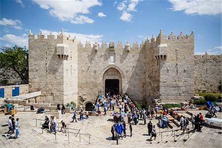 Damascus Gate in the Old City, UNESCO World Heritage Site, Jerusalem, Israel, Middle East Photographie de stock - Rights-Managed, Code: 841-07205392