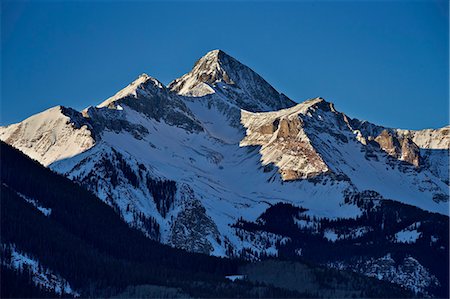 Wilson Peak in the winter, Uncompahgre National Forest, Colorado, United States of America, North America Stock Photo - Rights-Managed, Code: 841-07205486