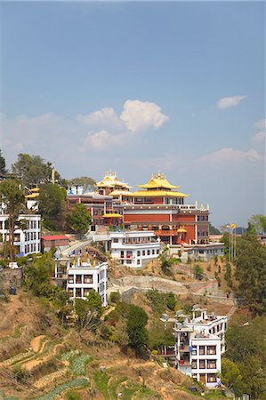 simsearch:841-06503106,k - Thrangu Tashi Yangtse Monastery inside Namobuddha complex, Dhulikhel, Kathmandu Valley, Nepal, Asia Stock Photo - Rights-Managed, Code: 841-07205799