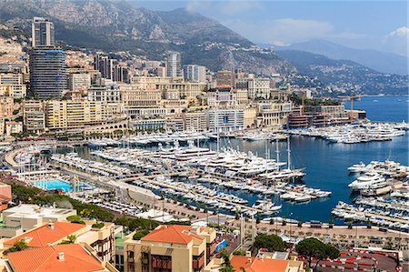 simsearch:841-06806785,k - High angle view of Monaco and harbour, Monaco, Mediterranean, Europe Stock Photo - Rights-Managed, Code: 841-07205934