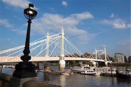 Albert Bridge on the River Thames, Chelsea, London, England, United Kingdom, Europe Stock Photo - Rights-Managed, Code: 841-07206385