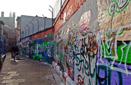 Graffiti on walls  in Werregaren Straat, Ghent, Belgium Stock Photo - Rights-Managed, Code: 841-07201639