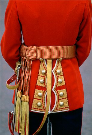 simsearch:841-07202015,k - A back view of the Irish Guards uniform worn on parade in London, UK Stock Photo - Rights-Managed, Code: 841-07201631