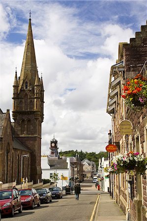 Stornoway high street, Outer Hebrides, United Kingdom Stock Photo - Rights-Managed, Code: 841-07202039