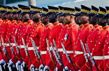 simsearch:841-07202015,k - A Guard of Honour, dressed in bright red jackets at Parliament in Kingston, Jamaica Stock Photo - Rights-Managed, Code: 841-07202088