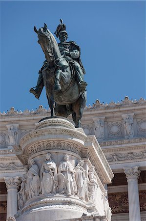 statue of horse - Monument Vittorio Emanuele I, Rome, Lazio, Italy, Europe Stock Photo - Rights-Managed, Code: 841-07202178