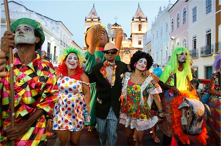 people of south americans - Salvador street carnival in Pelourinho, Bahia, Brazil, South America Stock Photo - Rights-Managed, Code: 841-07202310