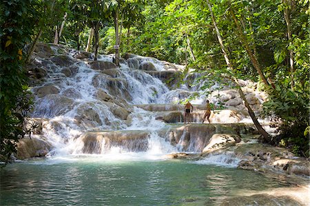 photography jamaica - Dunns River Falls, Ocho Rios, Jamaica, West Indies, Caribbean, Central America Stock Photo - Rights-Managed, Code: 841-07457148