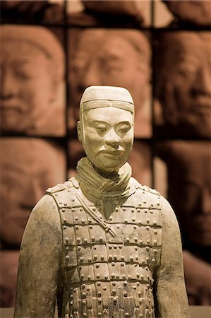 simsearch:841-07457235,k - Terracotta warrior on display in the Shaanxi History Museum, Xian, China Stock Photo - Rights-Managed, Code: 841-07457180