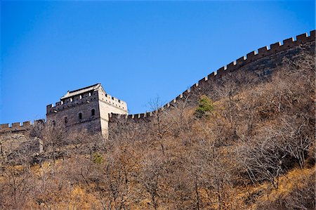 simsearch:841-07457235,k - The ancient Great Wall of China snaking through mountains at Mutianyu, north of Beijing (formerly Peking) Stock Photo - Rights-Managed, Code: 841-07457216