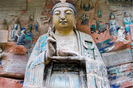 simsearch:841-07457244,k - Dazu rock carvings Budhha, Mount Baoding, Chongqing, China Stock Photo - Rights-Managed, Code: 841-07457279