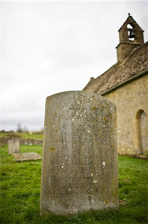 Gravestone at St Oswalds Church, Widford, in the Cotswolds, Oxfordshire, UK Stock Photo - Rights-Managed, Code: 841-07457288