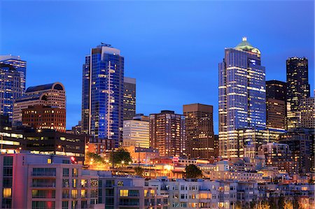 Seattle skyline, Washington State, United States of America, North America Stock Photo - Rights-Managed, Code: 841-07457490