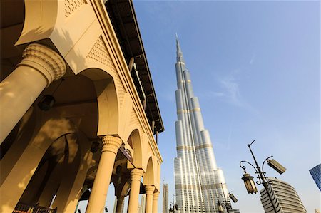 Burj Khalifa and Souk Al Bahar, Dubai, United Arab Emirates, Middle East Stock Photo - Rights-Managed, Code: 841-07457561