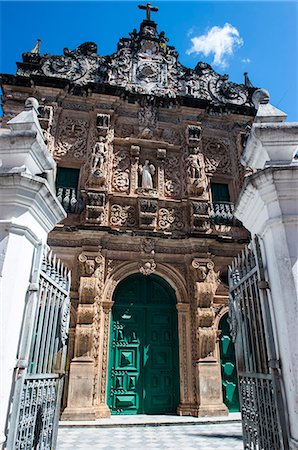 simsearch:841-06449694,k - Ornamented gate of the Bonfirm church in the Pelourinho, UNESCO World Heritage Site, Salvador da Bahia, Bahia, Brazil, South America Stock Photo - Rights-Managed, Code: 841-07457628