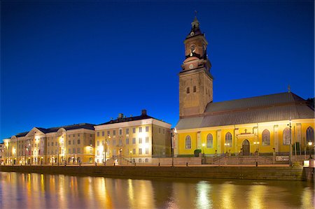 Museum and church at night, Gothenburg, Sweden, Scandinavia, Europe Stock Photo - Rights-Managed, Code: 841-07457798