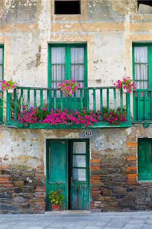 Traditional Basque architecture in the Biskaia Basque region of Northern Spain Stock Photo - Rights-Managed, Code: 841-07523728