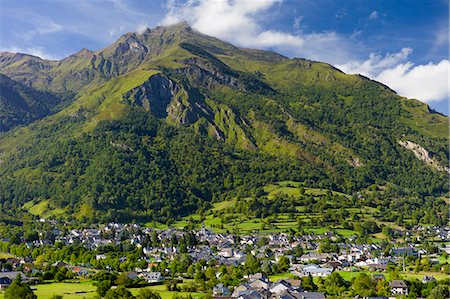 ski lodge - Ski resort town of Laruns in valley of the Pyrenees National Park, France Stock Photo - Rights-Managed, Code: 841-07540723