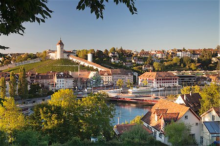 simsearch:841-07589927,k - View over the old town of Schaffhausen with Munot fortress, Canton Schaffhausen, Switzerland, Europe Stock Photo - Rights-Managed, Code: 841-07589867