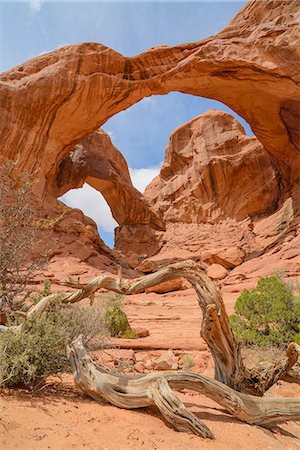 rock arch - Double Arch, Windows Section, Arches National Park, Utah, United States of America, North America Stock Photo - Rights-Managed, Code: 841-07590157