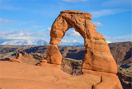 rock formation landscapes - Delicate Arch, Arches National Park, Utah, United States of America, North America Photographie de stock - Rights-Managed, Code: 841-07590158