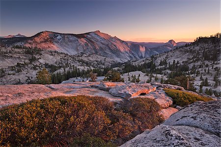 Half Dome and Clouds Rest mountains from above Olmstead Point in autumn, Yosemite National Park, UNESCO World Heritage Site, California, United States of America, North America Stock Photo - Rights-Managed, Code: 841-07590353