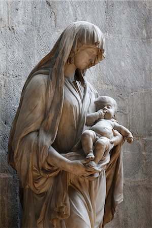 Virgin with Child, Notre-Dame de Rouen cathedral, Rouen, Seine-Maritime, Normandy, France, Europe Stock Photo - Rights-Managed, Code: 841-07590408