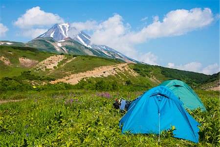 Camping below the Vilyuchinsk volcano, Kamchatka, Russia, Eurasia Stock Photo - Rights-Managed, Code: 841-07590419